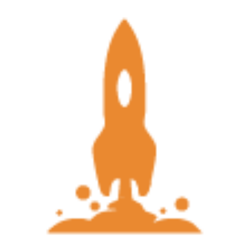 Home 1 Orange rocket icon used as the standalone symbol for Orange Rocket Creative – representing momentum, creativity, and design-driven marketing services.